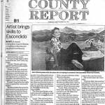 Newspaper Article: "Artist brings skills to Escondido", Times Advocate, 24 September 1991